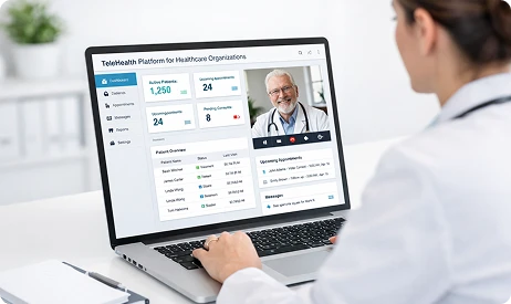 Telehealth platform for healthcare organizations